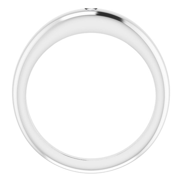 14K Rose .03 CT Diamond Petite Dome Ring