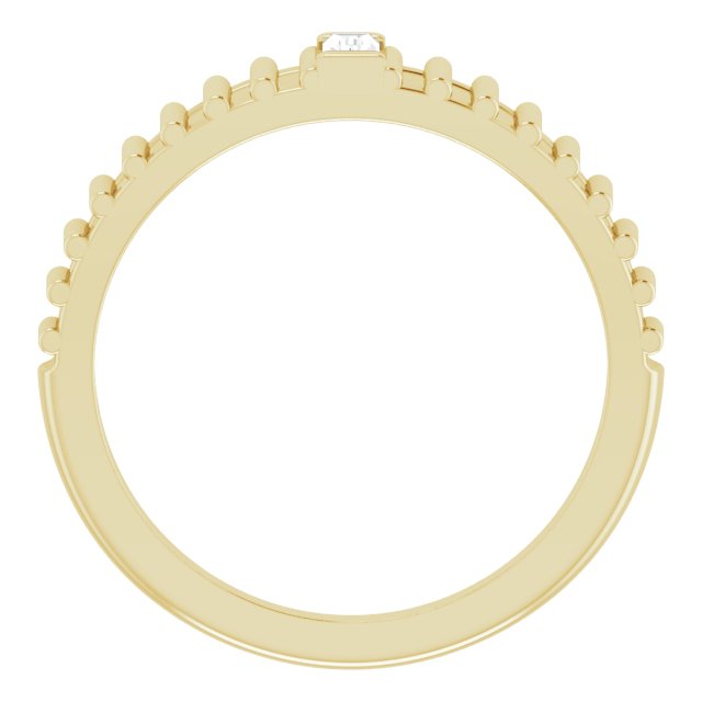 14K Yellow 1/8 CT Natural Diamond Solitaire Ring