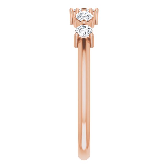 14K Rose 3/8 CTW Diamond Stackable Ring