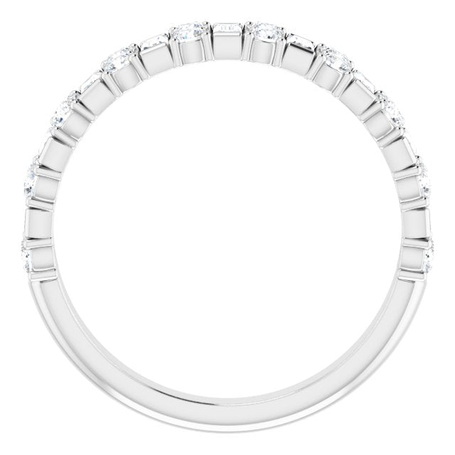 14K White 9/10 CTW Natural Diamond Anniversary Band