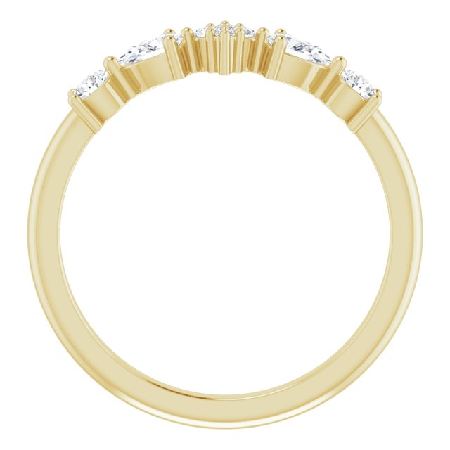 14K Yellow 3/8 CTW Diamond Stackable Ring