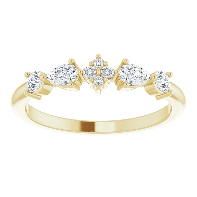 14K Yellow 3/8 CTW Diamond Stackable Ring