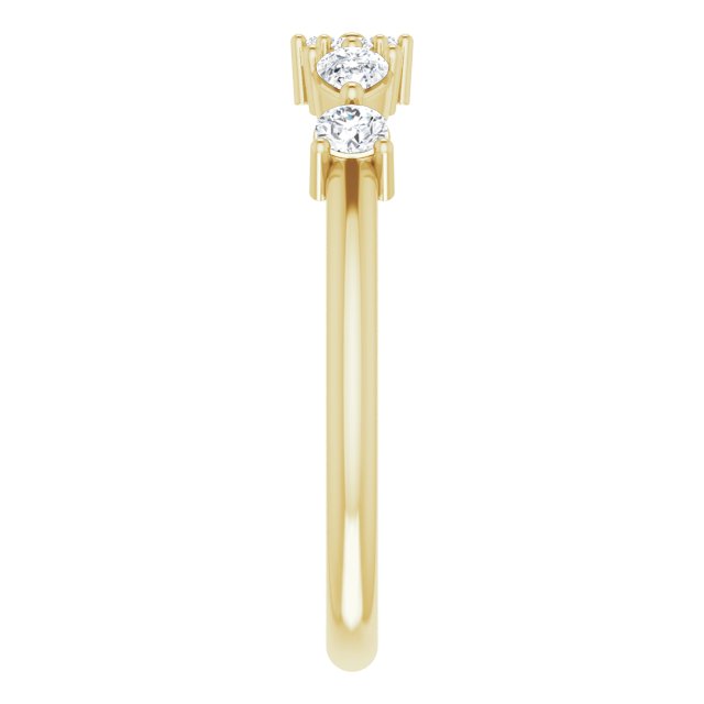 14K Yellow 3/8 CTW Diamond Stackable Ring