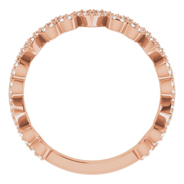 14K Rose 1/3 CTW Diamond Stackable Heart Ring