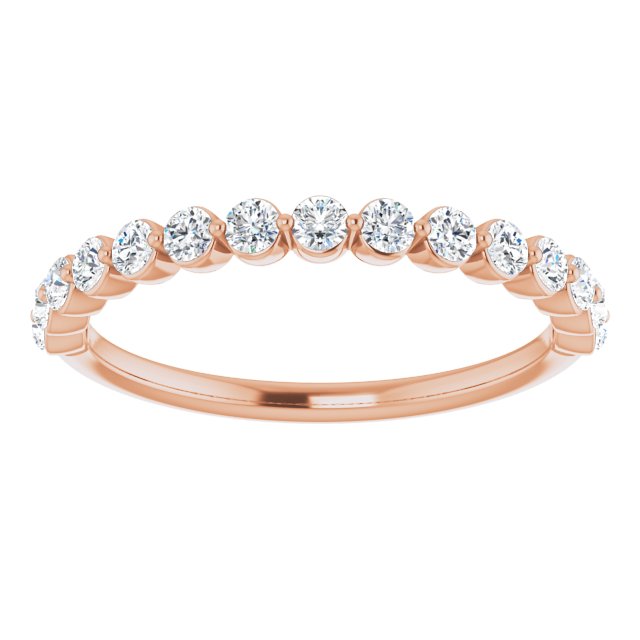 14K Rose 1/2CTW Natural Diamond Anniversary Band