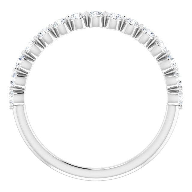 14K Rose 1/2CTW Natural Diamond Anniversary Band