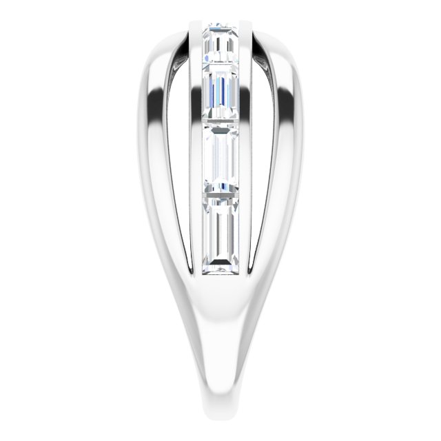 14K White 1 1/6 CTW Diamond Negative Space Ring