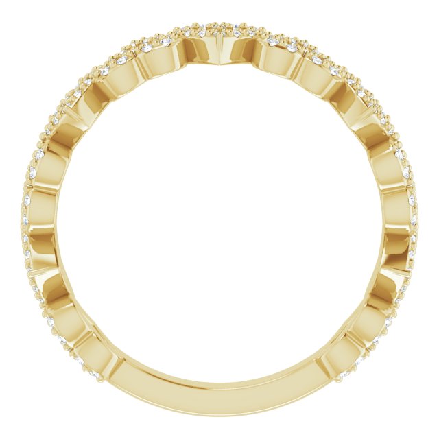 14K Yellow 1/3 CTW Diamond Stackable Heart Ring