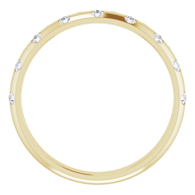 14K Yellow 2.5 mm Round French-Set Anniversary Band Mounting