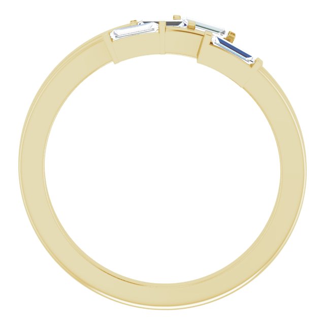 14K Yellow 1/4 CTW Diamond Geometric Ring