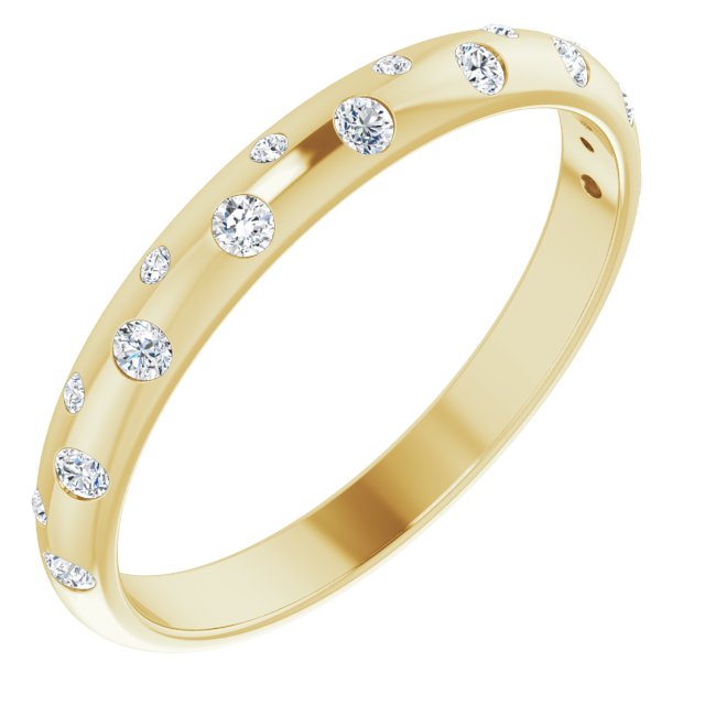 14K Yellow 2.5 mm Round French-Set Anniversary Band Mounting