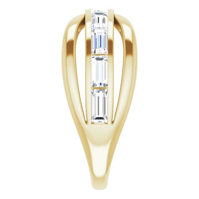 14K Yellow 1 1/6 CTW Diamond Negative Space Ring