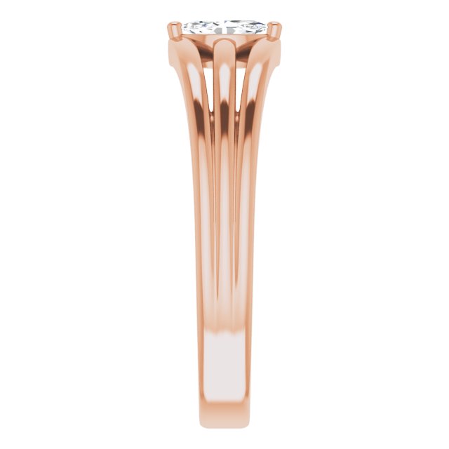 14K Rose 1/8 CT Diamond Geometric Ring