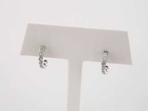 Bezel Set Diamond Huggies