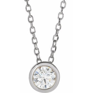 Diamond Bezel Set Necklace