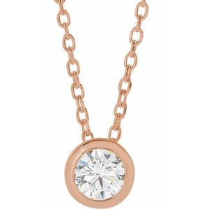 Diamond Bezel Set Necklace