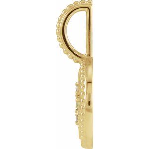 Natural Peridot & .005 CTW Natural Diamond Gemini Charm/Pendant