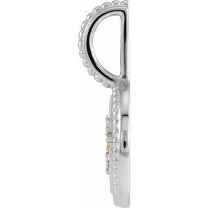 Natural Peridot & .005 CTW Natural Diamond Gemini Charm/Pendant