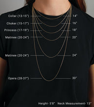 Load image into Gallery viewer, Necklace sizes
