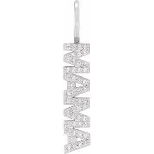 1/10 CTW Natural Diamond Mama Charm/Pendant