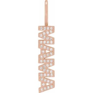 1/10 CTW Natural Diamond Mama Charm/Pendant