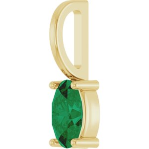 5x3 mm Natural Emerald Charm/Pendant