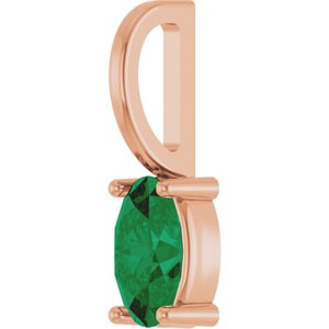 5x3 mm Natural Emerald Charm/Pendant