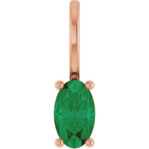 5x3 mm Natural Emerald Charm/Pendant