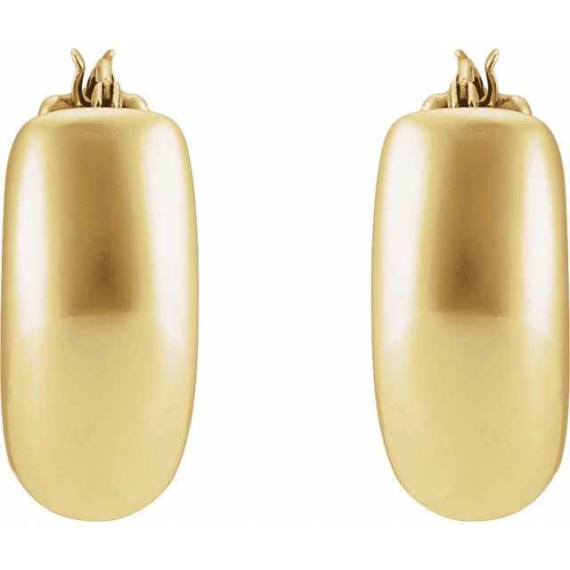 14K Yellow Electroform 20 mm Hoop Earrings