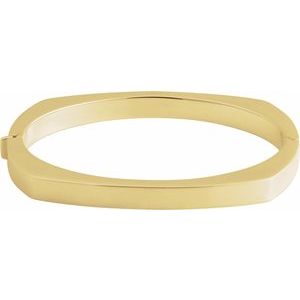 14K Yellow 6 mm Bangle 6 1/2" Bracelet