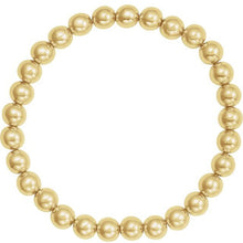 Load image into Gallery viewer, 14K Yellow Gold-Filled 6 mm Elastic Bead 6 1/2&quot; Bracelet
