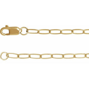 14K Yellow .03 CTW Natural Diamond Cross Charm 7" Bracelet