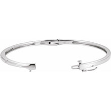 Load image into Gallery viewer, 14K White 1/4 CTW Natural Diamond Bangle 6&quot; Bracelet
