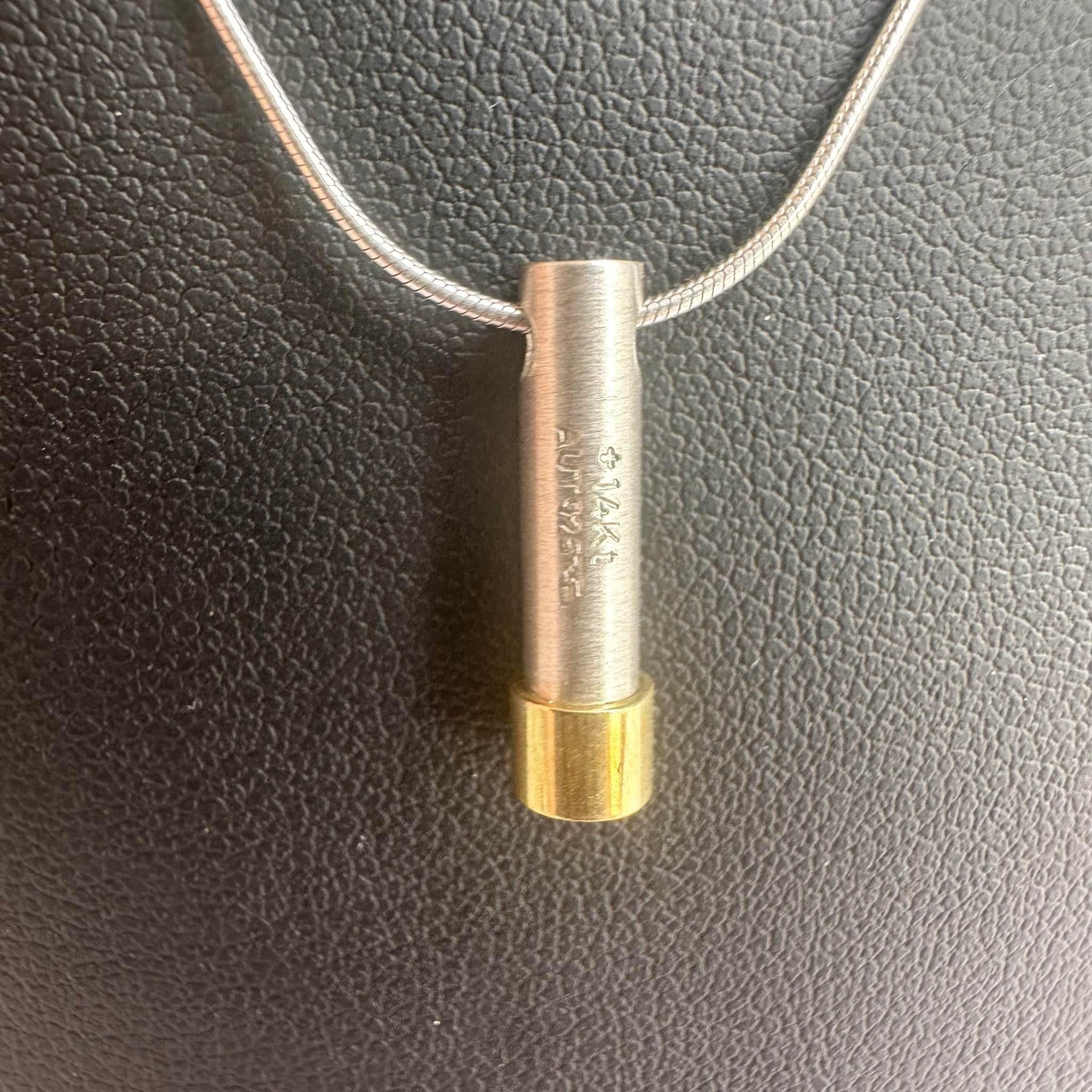 Frederic Duclos Necklace Sterling Silver Gold Accent Adjustable 18 to 20in