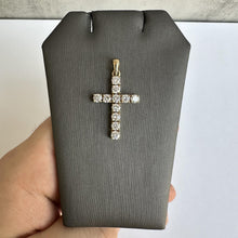 Load image into Gallery viewer, 14kt Yellow Gold Diamond Cross Pendant - 1.75ctw GH SI Natural Diamonds, New
