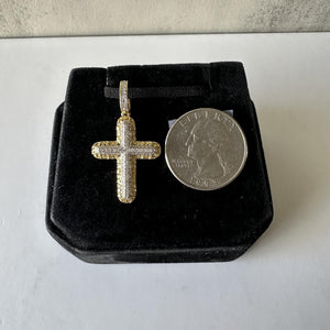 Diamond Cross Pendant in 10kt Gold