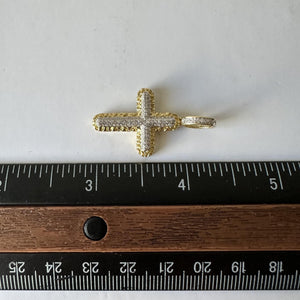 Diamond Cross Pendant in 10kt Gold