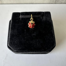 Load image into Gallery viewer, Estate 18kt Yellow Gold Enamel Ladybug Pendant, Pre-Loved
