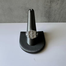 Load image into Gallery viewer, Cool Design Ring in Sterling Silver with Diamonds, Size 10.5, New
