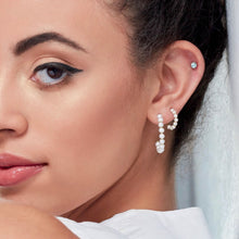 Load image into Gallery viewer, Pearl Hoop Earrings
