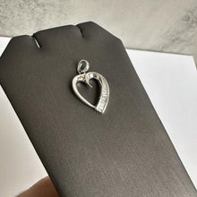 Load image into Gallery viewer, Estate Natural Diamond Heart Necklace in Platinum
