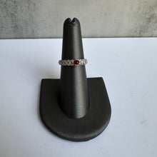 Load image into Gallery viewer, Estate Ruby and Diamond Ring in 18kt White Gold
