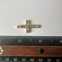 Load image into Gallery viewer, Matte Finish Cross Pendant in 14kt Yellow Gold
