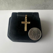 Load image into Gallery viewer, Matte Finish Cross Pendant in 14kt Yellow Gold
