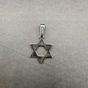 Estate 18kt White Gold Star of David Pendant