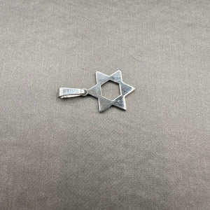 Estate 18kt White Gold Star of David Pendant