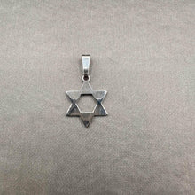 Load image into Gallery viewer, Estate 18kt White Gold Star of David Pendant
