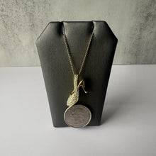 Load image into Gallery viewer, Estate Diamond High Heel Pendant in 18kt Yellow Gold on 10kt Gold Chain
