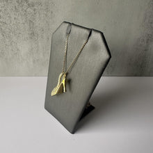 Load image into Gallery viewer, Estate Diamond High Heel Pendant in 18kt Yellow Gold on 10kt Gold Chain
