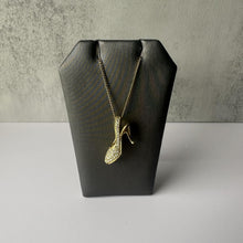 Load image into Gallery viewer, Estate Diamond High Heel Pendant in 18kt Yellow Gold on 10kt Gold Chain
